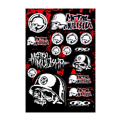 Наклейки для мотоцикла Metal Mulisha 300x450 мм черно-красные 1