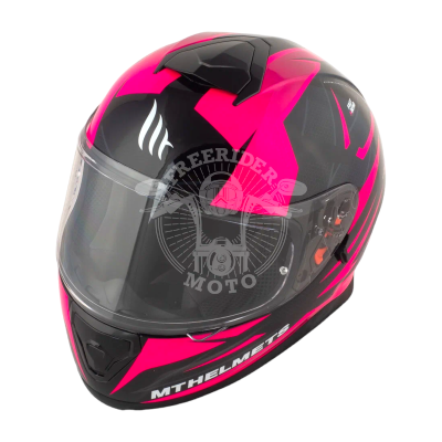 Мотошлем интеграл MT THUNDER 3SV EFFECT черно-розовый 2
