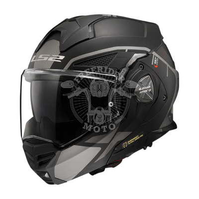 LS2 Мотошлем модуляр FF901 ADVANT X METRYK черно-серый 2