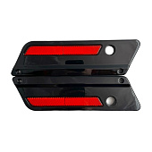 Накладки на замки кофров для Harley Davidson Touring (94-13) черные 1