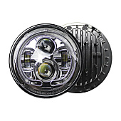LED блок 7 дюймов для фары мотоцикла FRM-11807 хром 1