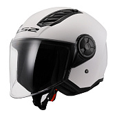 LS2 Мотошлем OF616 Airflow II Solid 3 4 белый 1