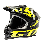 Мотошлем кроссовый GTX 633 черно-желто-серый 1