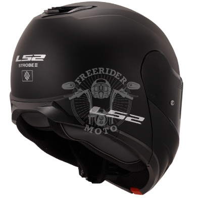 LS2 Мотошлем модуляр FF908 STROBE II Solid черный глянцевый 3