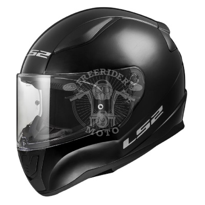 LS2 Мотошлем интеграл FF353 RAPID II SOLID черный глянцевый 2