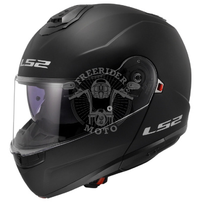 LS2 Мотошлем модуляр FF908 STROBE II Solid черный глянцевый 2